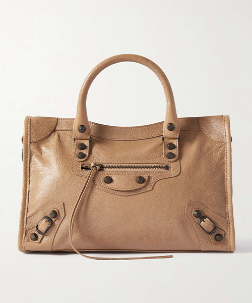 Balenciaga Le City Small Textured Leather Tote Bag