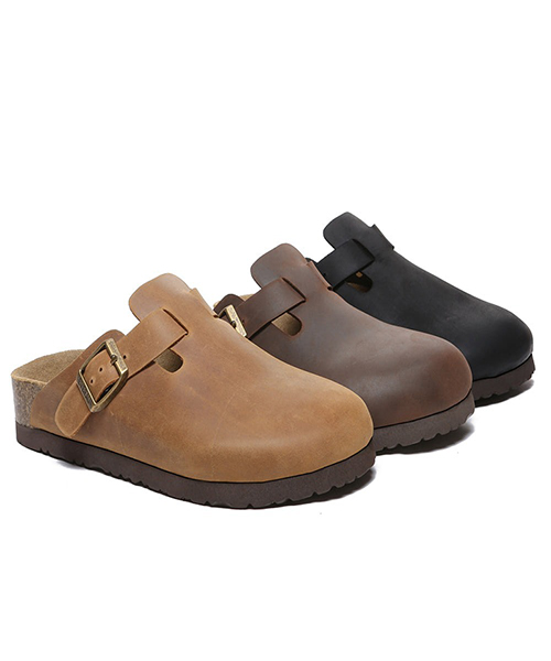 EVERAU® Men's Brooklyn Leather Sandals with Adjustable Buckle Straps