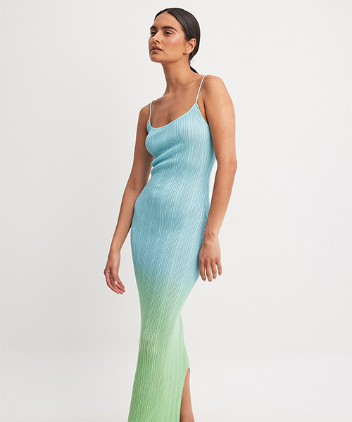 Fine Knit Ombré Maxi Dress