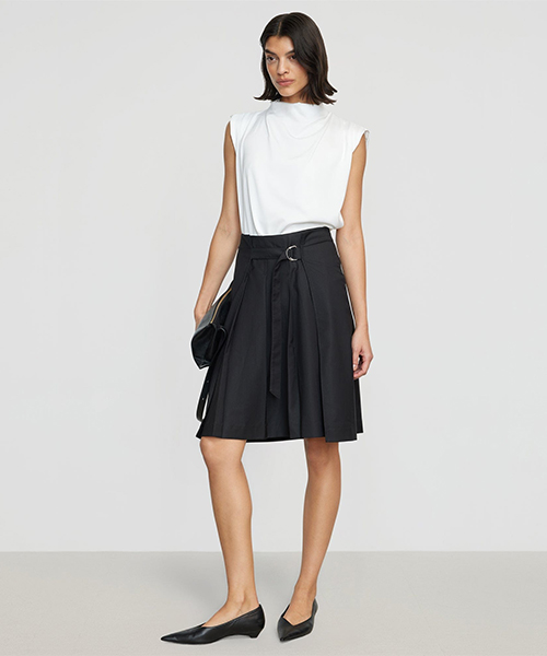 Modern Citizen Samira Side Slit Bouclé Midi Skirt Review